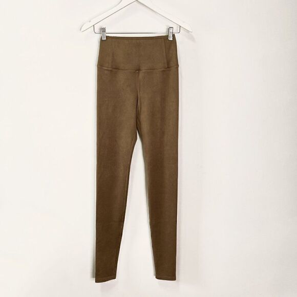 Aritzia Wilfred Free Daria Tan Faux Suede Leggings - Picture 2 of 6